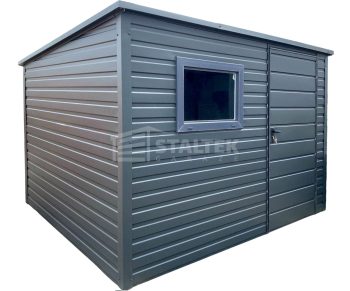 Schowek - Domek Ogrodowy 2,5x2m - Drzwi - okno - Antracyt - dach spad w tył ST133